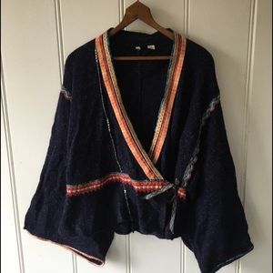 Wrap sweater from Anthropologie.